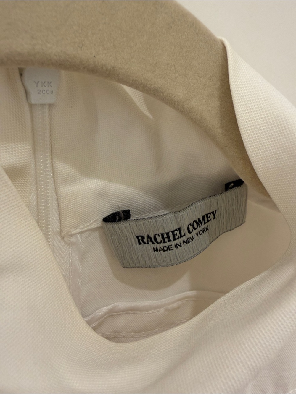 Rachel Comey Cream High-Neck Textured Dress - Picture 2 of 3